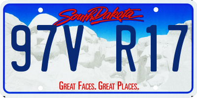 SD license plate 97VR17