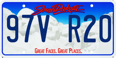SD license plate 97VR20