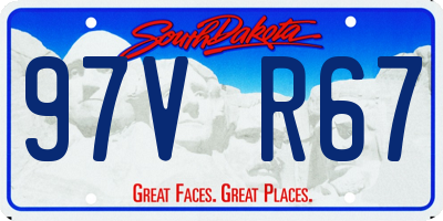 SD license plate 97VR67