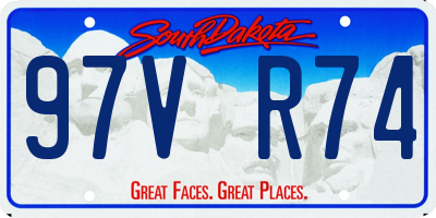 SD license plate 97VR74