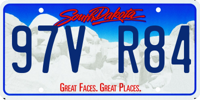 SD license plate 97VR84