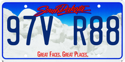SD license plate 97VR88