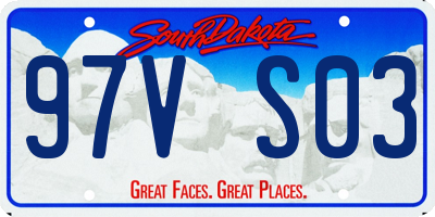 SD license plate 97VS03