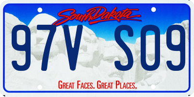 SD license plate 97VS09