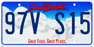 SD license plate 97VS15