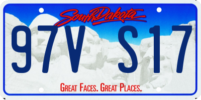 SD license plate 97VS17