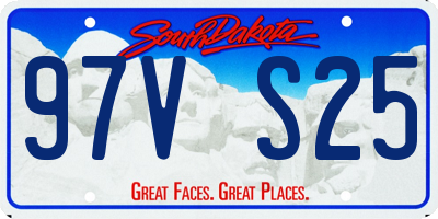 SD license plate 97VS25