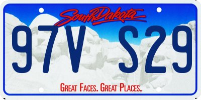 SD license plate 97VS29