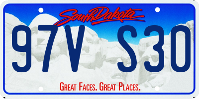 SD license plate 97VS30