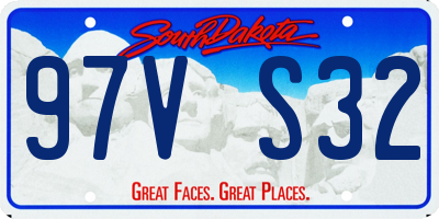 SD license plate 97VS32