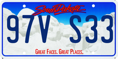 SD license plate 97VS33