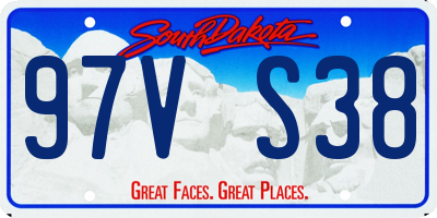 SD license plate 97VS38