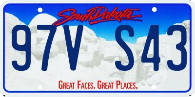 SD license plate 97VS43