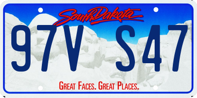 SD license plate 97VS47