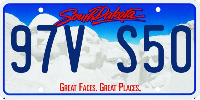 SD license plate 97VS50