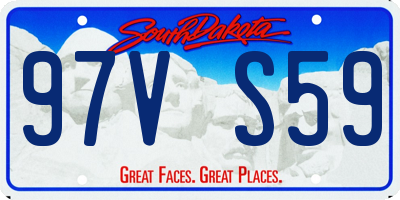 SD license plate 97VS59