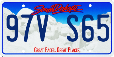 SD license plate 97VS65