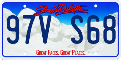 SD license plate 97VS68