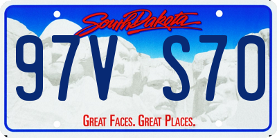 SD license plate 97VS70