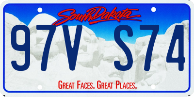 SD license plate 97VS74