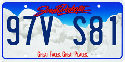 SD license plate 97VS81