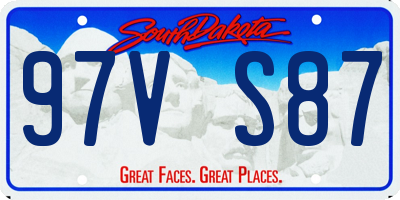 SD license plate 97VS87