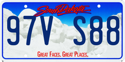 SD license plate 97VS88