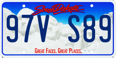 SD license plate 97VS89