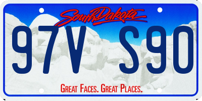 SD license plate 97VS90