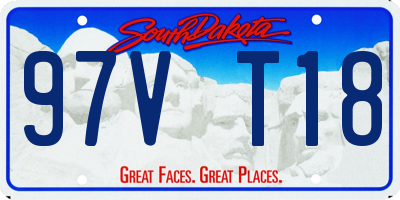 SD license plate 97VT18