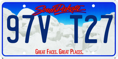 SD license plate 97VT27