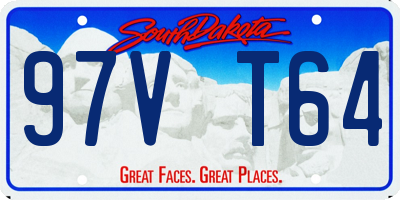 SD license plate 97VT64