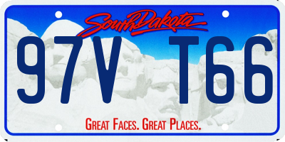 SD license plate 97VT66