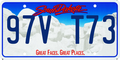 SD license plate 97VT73