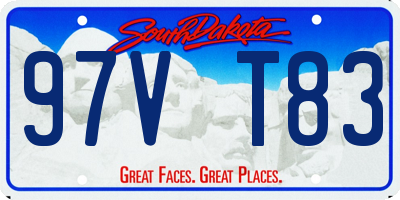 SD license plate 97VT83