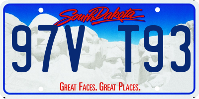 SD license plate 97VT93
