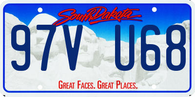 SD license plate 97VU68