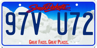 SD license plate 97VU72