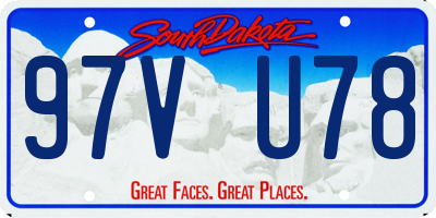 SD license plate 97VU78