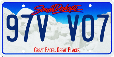 SD license plate 97VV07