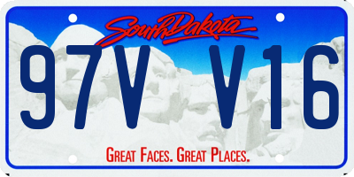 SD license plate 97VV16