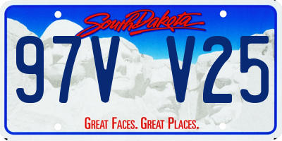 SD license plate 97VV25