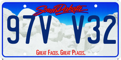 SD license plate 97VV32