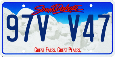 SD license plate 97VV47