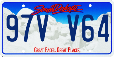 SD license plate 97VV64