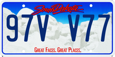 SD license plate 97VV77