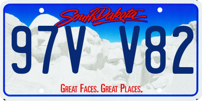SD license plate 97VV82