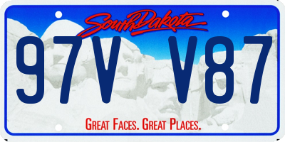 SD license plate 97VV87