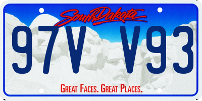 SD license plate 97VV93