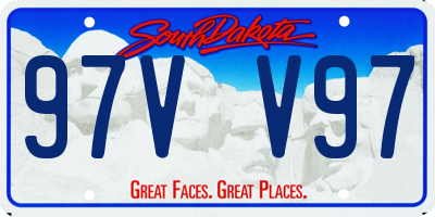SD license plate 97VV97